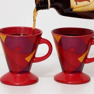 vintsge frangelico liqueur demitasse cups  1990 s geometric pattern